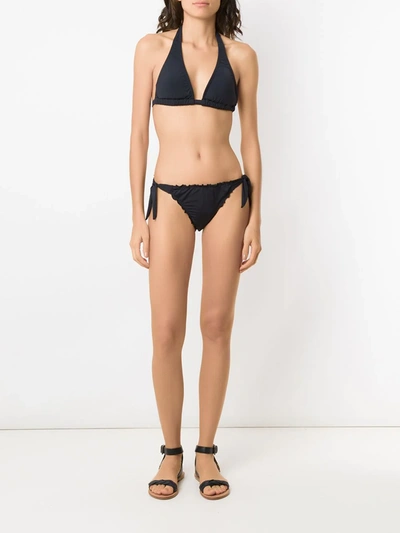 Shop Amir Slama Triangle Two-piece Bikini In Black