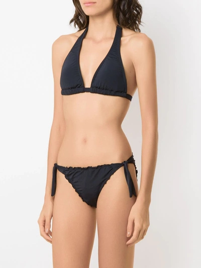 Shop Amir Slama Triangle Two-piece Bikini In Black