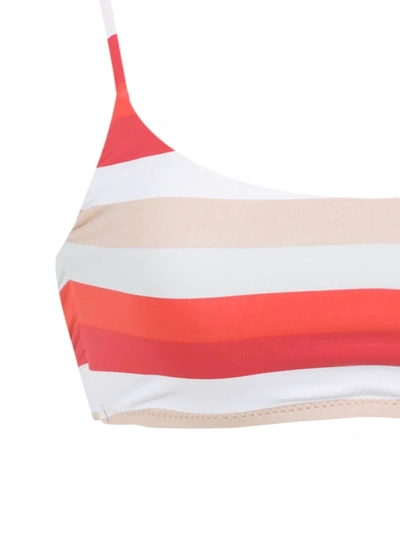 Shop Amir Slama Striped Bikini Set In Red