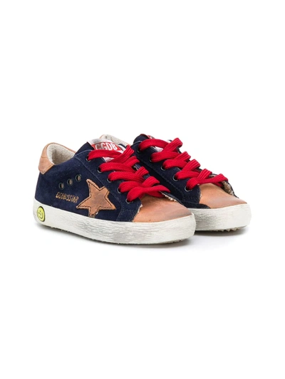 Shop Golden Goose Superstar Sneakers In Blue