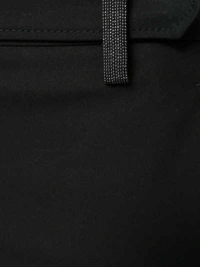 Brunello Cucinelli Slim Fit Trousers With Belt Loops And Side Pockets In Black