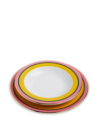 Shop La Doublej Set Of 8 Soup And Dinner Plates In White