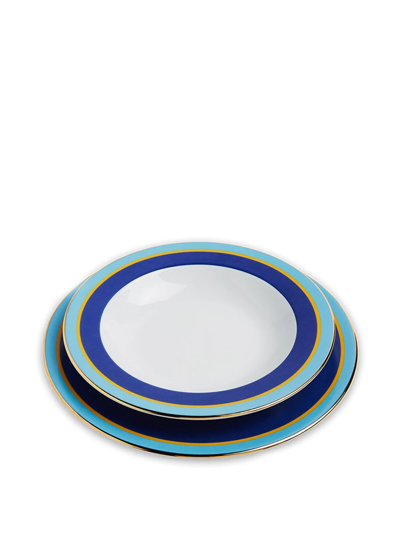 Shop La Doublej Set Of 8 Soup And Dinner Plates In White