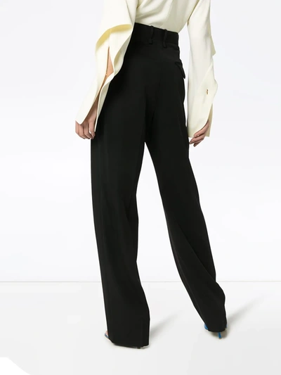 WIDE TAPERED WOOL TROUSERS