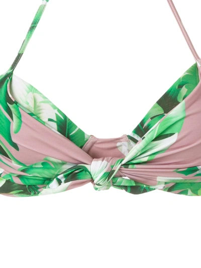 Shop Amir Slama Floral Print Bikini Set In Green