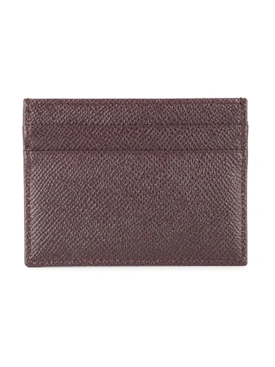 Shop Dolce & Gabbana Logo-tag Leather Card Holder In Brown