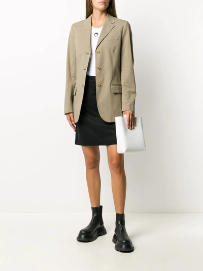 Pre-owned Helmut Lang 2000s Single-breasted Blazer In Neutrals