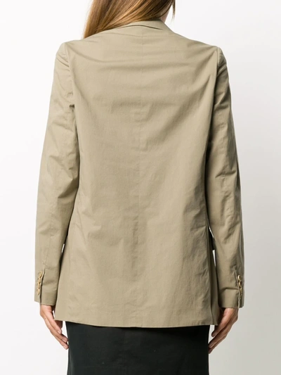 Pre-owned Helmut Lang 2000s Single-breasted Blazer In Neutrals