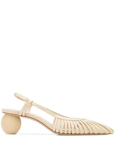 Shop Cult Gaia Alia Slingback Sandals In Neutrals