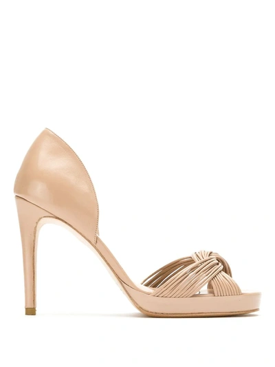 Shop Sarah Chofakian Leather Sandals In Neutrals