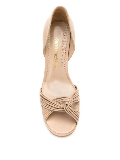 Shop Sarah Chofakian Leather Sandals In Neutrals