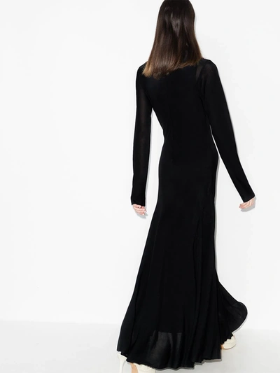Shop Bottega Veneta High Neck Fluid Dress In Black