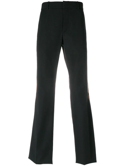 Shop Alexander Mcqueen Paisley Patch Trousers In Black
