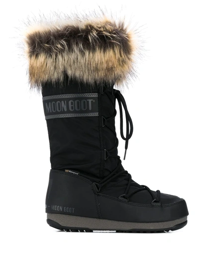 Shop Moon Boot Protecht Monaco High-top Snow Boots In Black