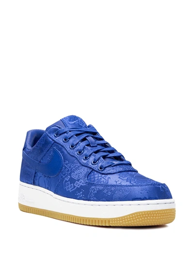 Shop Nike X Clot Air Force 1 Prm "blue Silk" Sneakers