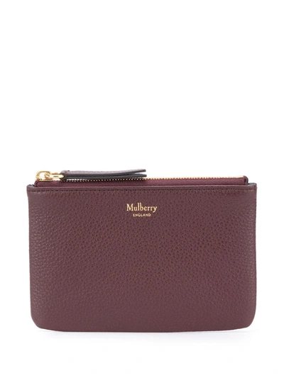 Shop Mulberry Zipped Coin Pouch In Red