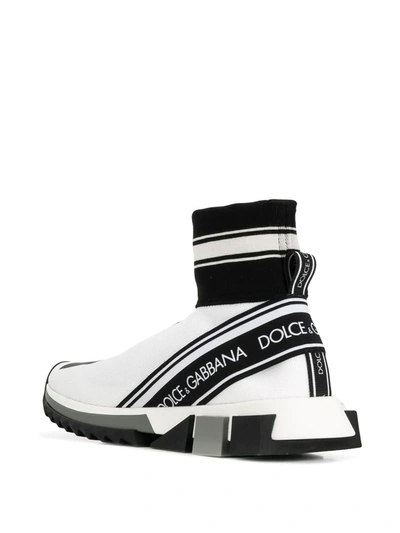 Shop Dolce & Gabbana Classic Sock-sneakers In White