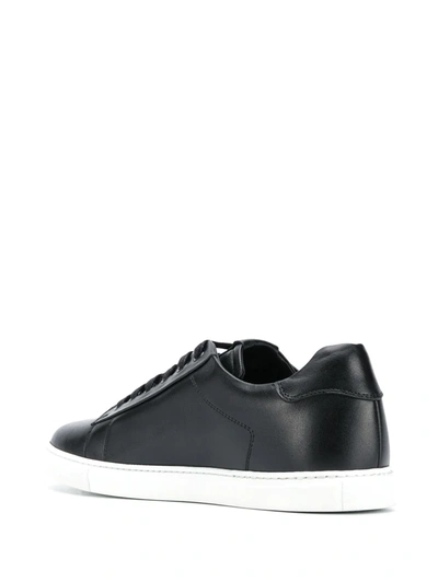 Shop Scarosso Lea Leather Sneakers In Black