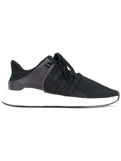 Shop Adidas Originals Eqt Support 93/17 "milled Leather" Sneakers In Black
