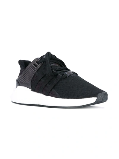 Shop Adidas Originals Eqt Support 93/17 "milled Leather" Sneakers In Black