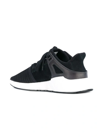 Shop Adidas Originals Eqt Support 93/17 "milled Leather" Sneakers In Black