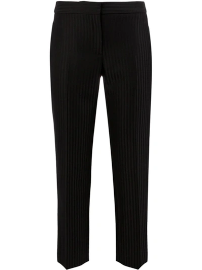 Shop Alexander Mcqueen Striped Tailored Trousers In Black