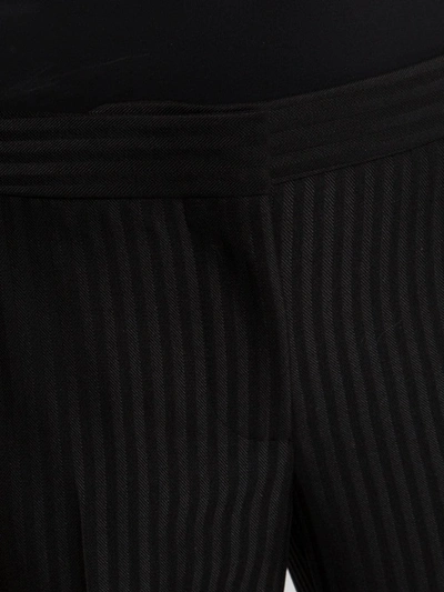ALEXANDER MCQUEEN STRIPED TAILORED TROUSERS - 黑色
