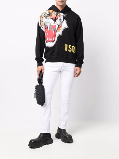 Shop Dsquared2 Mid-rise Straight-leg Jeans In Weiss