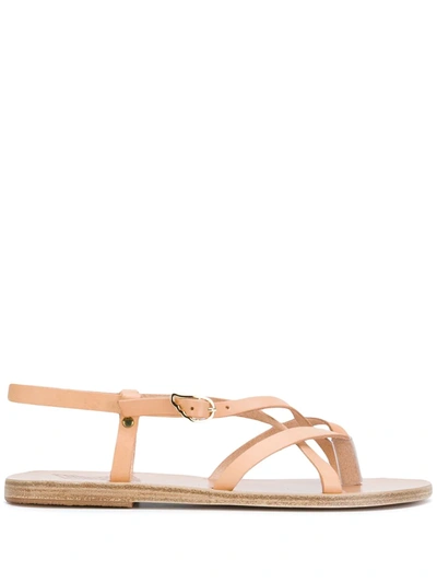 Shop Ancient Greek Sandals Semele Flat Sandals In Neutrals