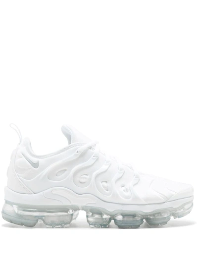 Shop Nike Air Vapormax Plus "triple White" Sneakers