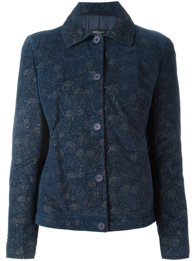 Pre-owned Romeo Gigli Vintage Glitter Jacket In Blue