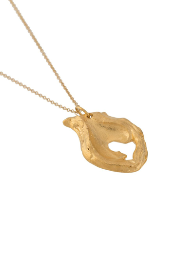 Shop Alighieri Flame Shape Pendant In Gold