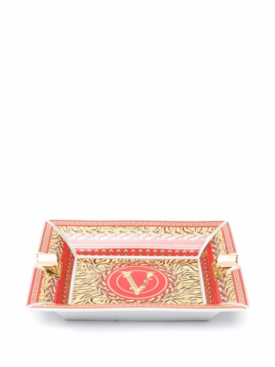 Shop Versace Vitrus Holiday Dish (16cm) In Gold
