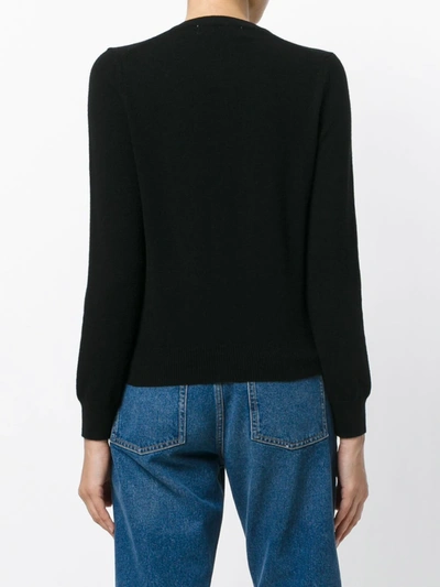Comme Des Garçons Play Black Heart Patch Cardigan In Black