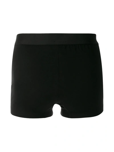 Shop Dolce & Gabbana Logo Embroidered Boxers In Black