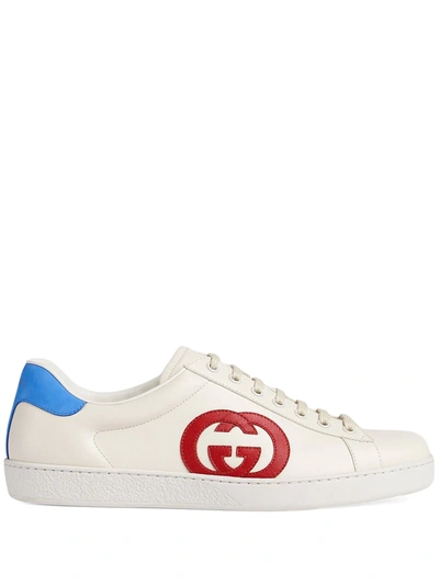 Shop Gucci Ace Logo-patch Sneakers In White