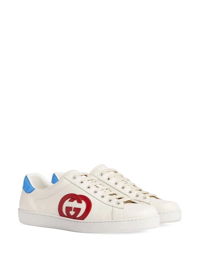 Shop Gucci Ace Logo-patch Sneakers In White