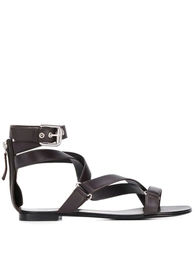 Shop Giuseppe Zanotti Multi-strap Sandals In Brown