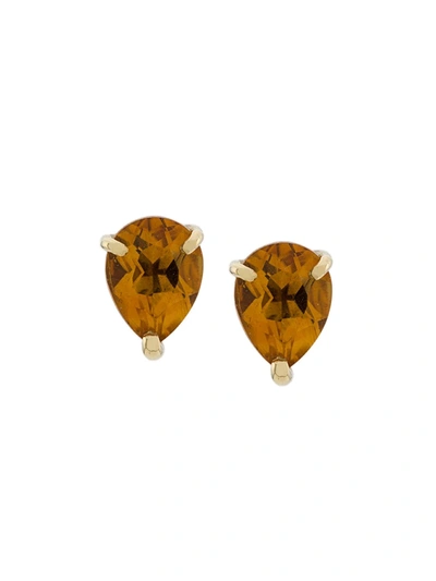 Shop Dubini 18kt Yellow Gold, Sapphire And Citrine Theodora Earrings