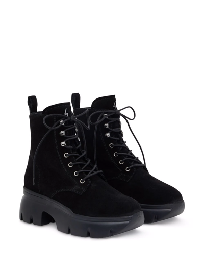 Shop Giuseppe Zanotti Apocalypse Lace-up Boots In Schwarz