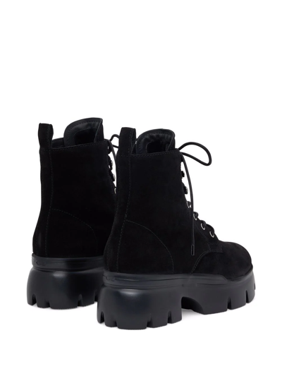 Shop Giuseppe Zanotti Apocalypse Lace-up Boots In Schwarz