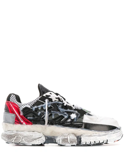 Shop Maison Margiela Fusion Reconstructed Sneakers In Black