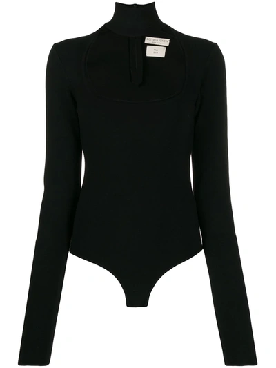 Shop Bottega Veneta Cut Out Bodysuit In Black