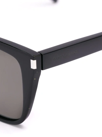 Shop Saint Laurent New Wave 1 Sunglasses In Black