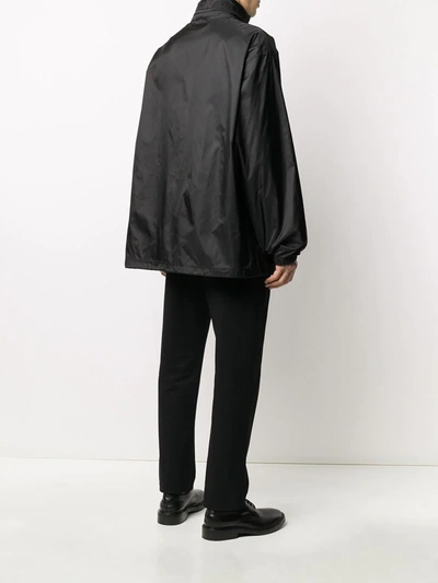 Shop Balenciaga Lightweight Rain Jacket In Black
