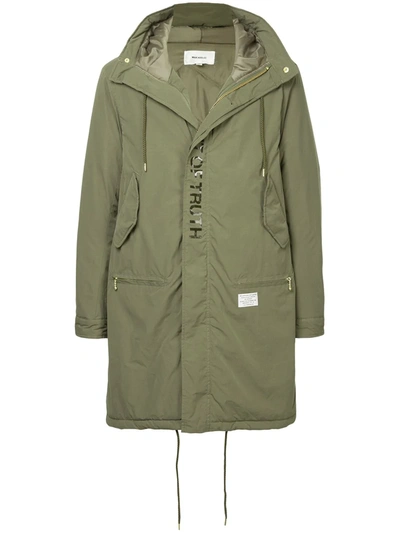 Shop Makavelic Scale Print Hooded Parka In Green