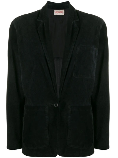 Pre-owned Kenzo 1980's Single Breasted Blazer In Black