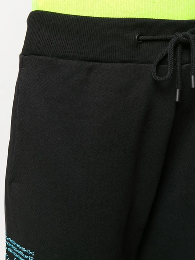 Shop Kenzo Stone-logo Track Pants In Black