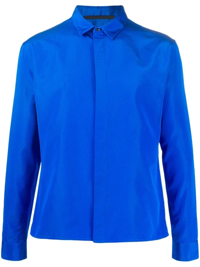 Shop Haider Ackermann Long Sleeved Shirt In Blue