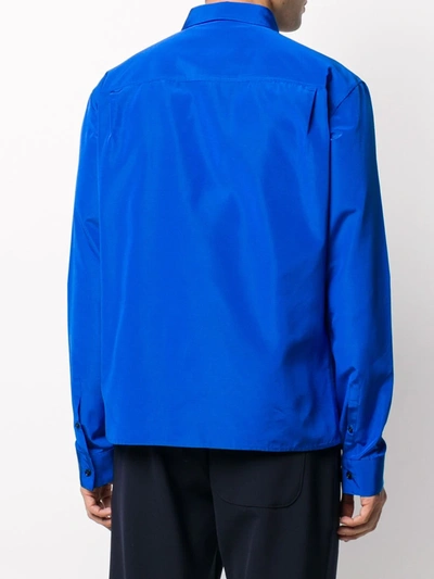Shop Haider Ackermann Long Sleeved Shirt In Blue